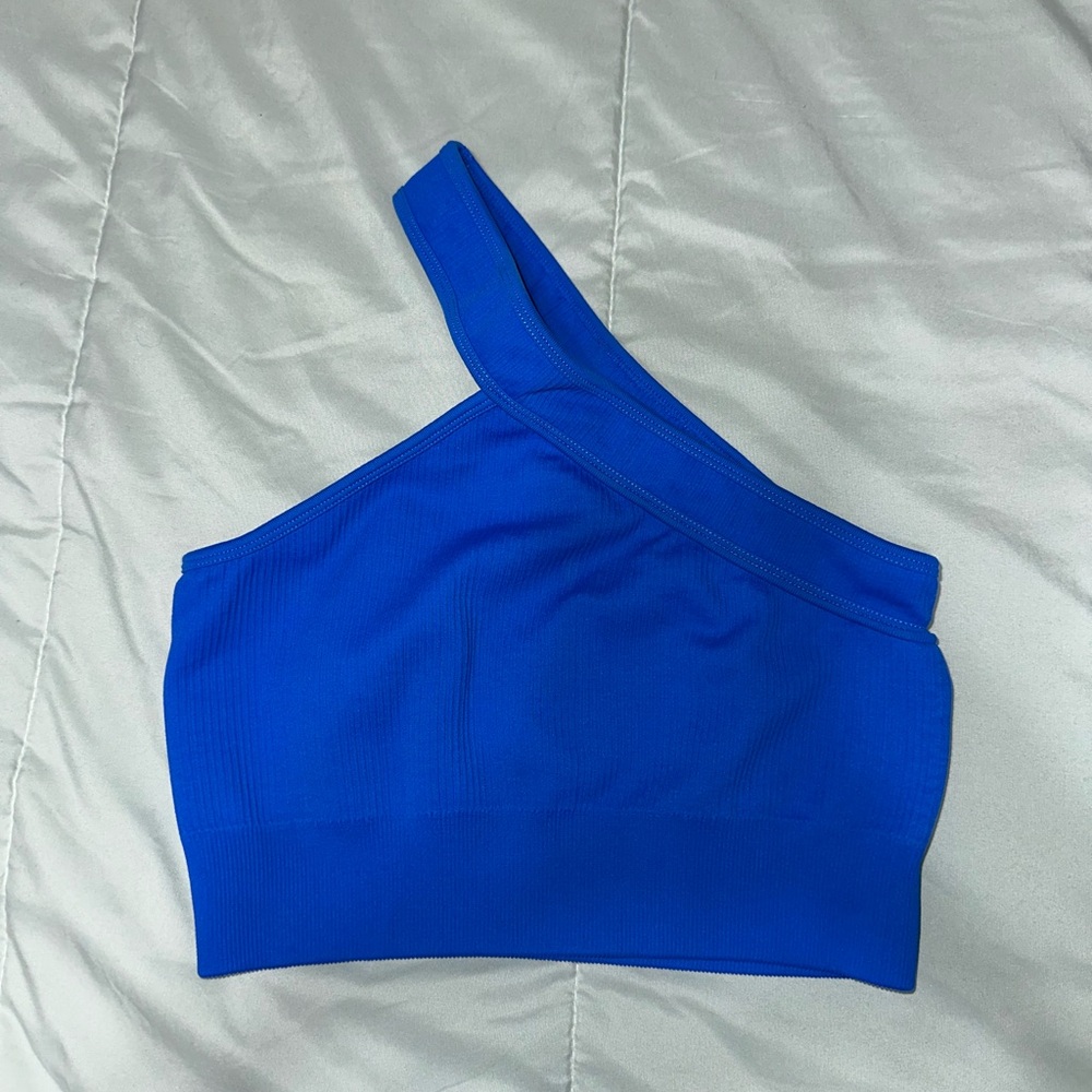 Blue One-Shoulder Women's Top